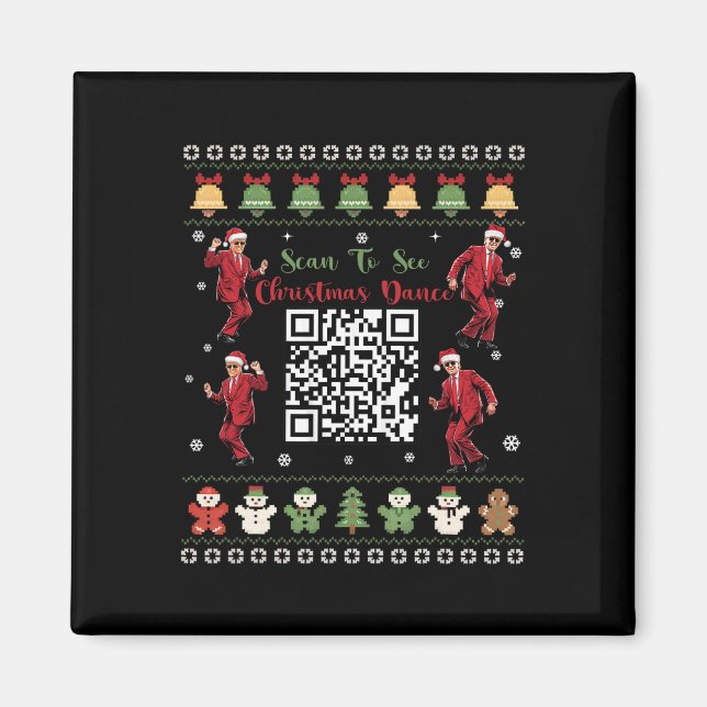 Qr Trump Dance Code President Dance Code Christmas Magnet (Framsidan)