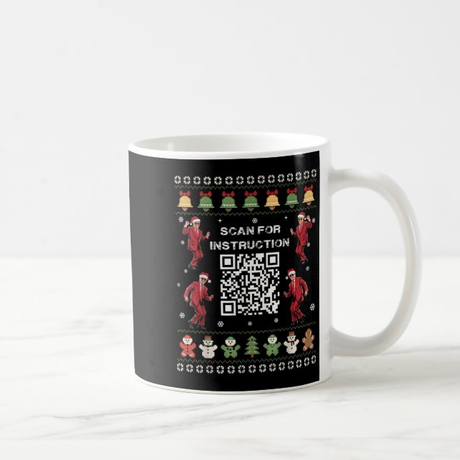 Qr Trump Dance Code President Scan for Instruction Kaffemugg (Höger)