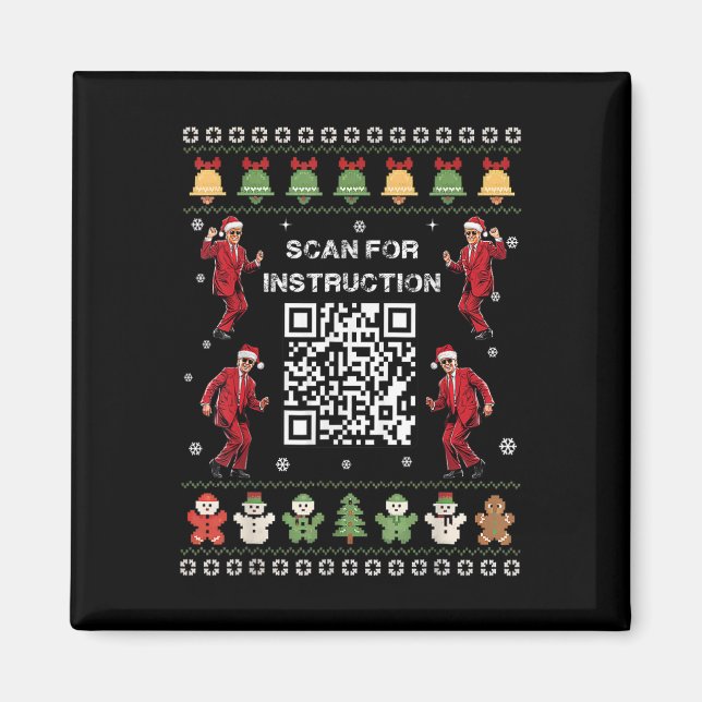 Qr Trump Dance Code President Scan for Instruction Magnet (Framsidan)