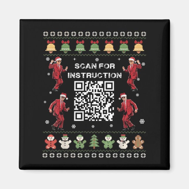 Qr Trump Dance Code President Scan for Instruction Magnet (Framsidan)