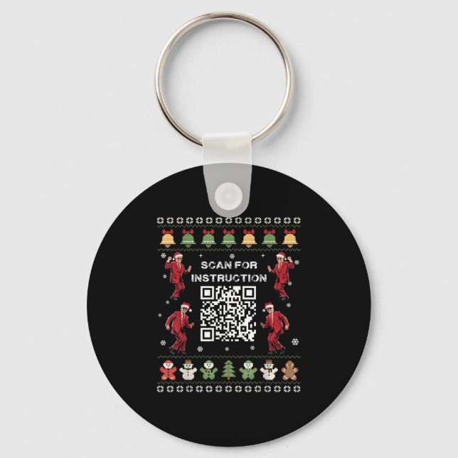 Qr Trump Dance Code President Scan for Instruction Nyckelring (Framsida)