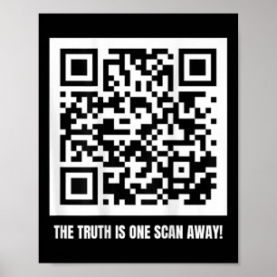 Qr Trump Dancing Code Merch Uni-vuxen, Black, Poster
