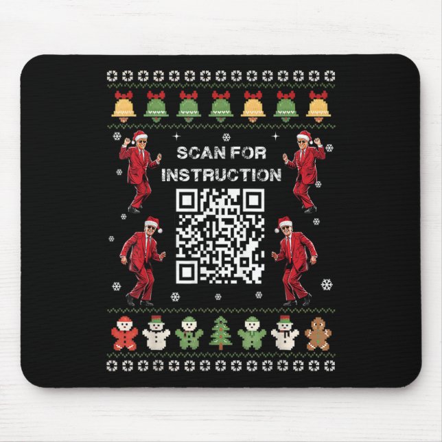 Qr Trump Dans Kod President Scan För Instruktion Musmatta (Framsidan)