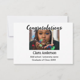 QR vit svart foto klassisk eleg studenten Kort