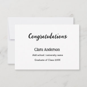 QR vit svart foto klassisk eleg studenten Kort