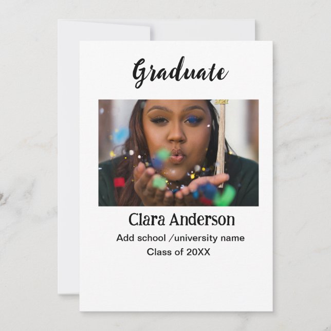 QR vit svart fotoklassisk studenten-varning Meddelande (Framsida)