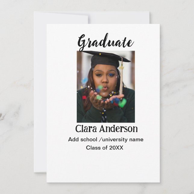 QR vit svart fotoklassisk studenten-varning Meddelande (Framsida)