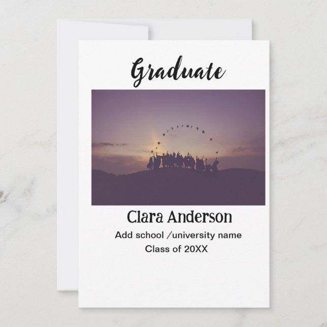 QR vit svart fotoklassisk studenten-varning Meddelande (Framsida)