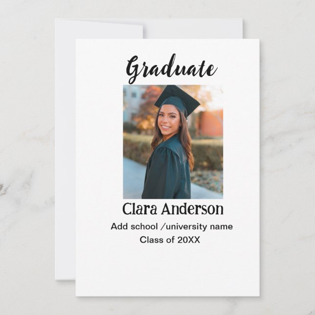 QR vit svart fotoklassisk studenten-varning Meddelande (Framsida)