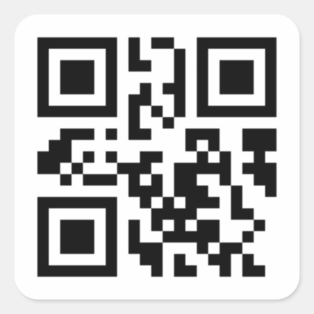 QrCode-etikett Fyrkantigt Klistermärke (Framsida)