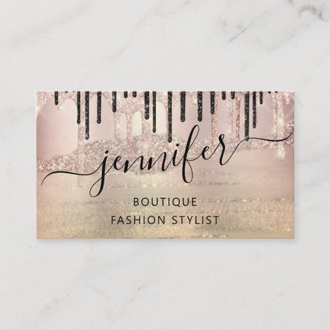 QRCode Logotyp Abstrakt Online Shop Ro Guld Grunge Visitkort (Framsida)