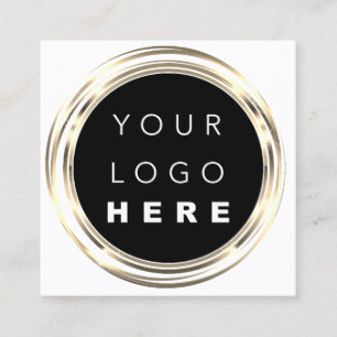 QRCode Logotyp Online Shop Ram Guld White Shop Fyrkantigt Visitkort