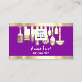 QRCode Personal Chef Cooking Restaurant FoodPurple Visitkort