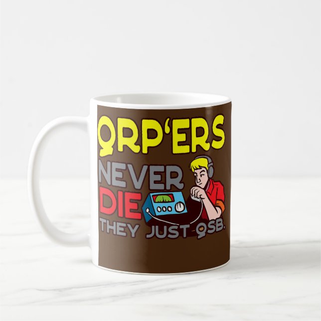 QRPers Funny Ham Radio Quote Manar Kvinnor Kaffemugg (Vänster)