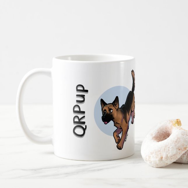 QRPup Cup - German Shepherd Kaffemugg (Med munk)