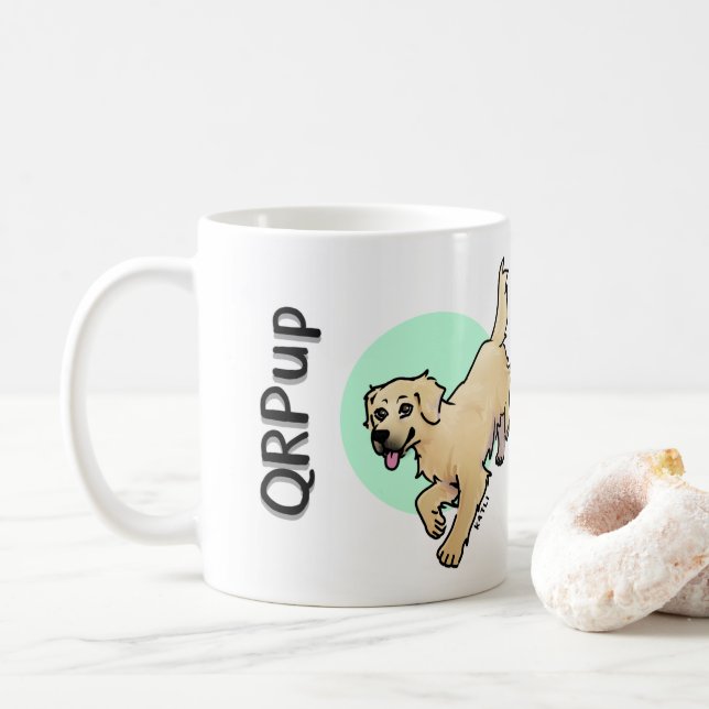 QRPup Cup - Golden  Kaffemugg (Med munk)