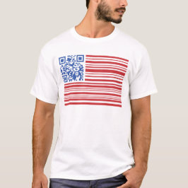 QSA- USA FLAG -QR CODE  by QRAZY Q T Shirt