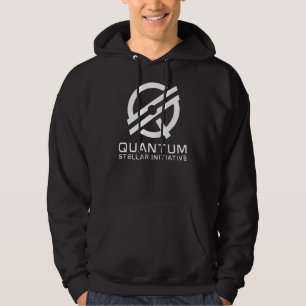 QSI Sekundär Logotyp - Vita Bläck - Manar Hoodie