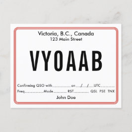 QSL-kort, återcirkulerad Gräns Vykort