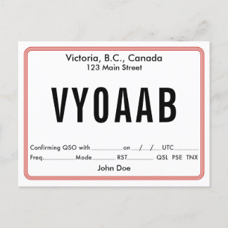 QSL-kort, återcirkulerad Gräns Vykort