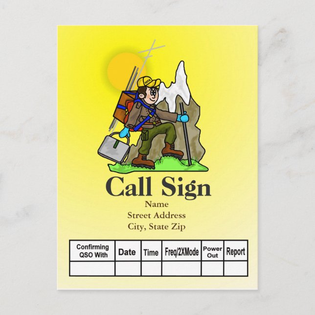 QSL-kort för skräppostradiofrekvens Vykort (Framsida)