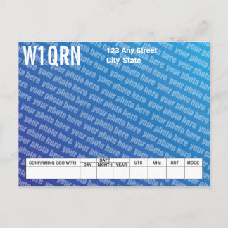 QSL-kort - lägg till ditt eget foto Vykort