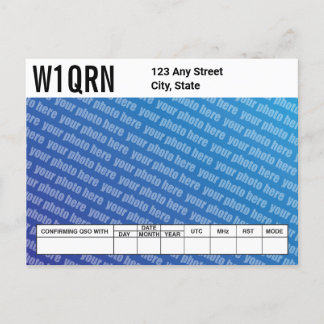 QSL-kort Lägg till eget foto Vykort