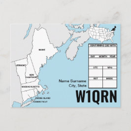 QSL-kort New England-karta Vykort