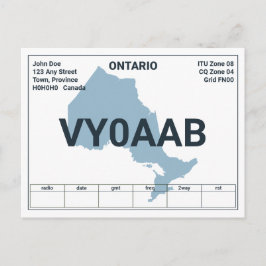 QSL-kort Ontario-karta Vykort