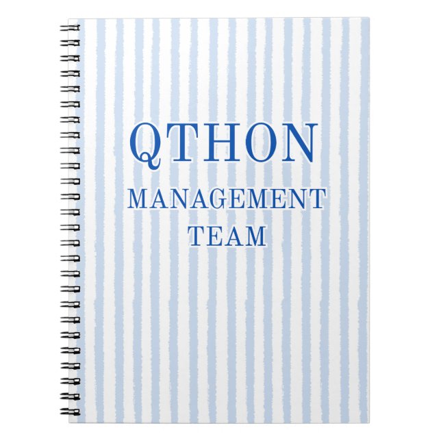 QTHON Ledningsgrupps anteckningsbok (Framsidan)