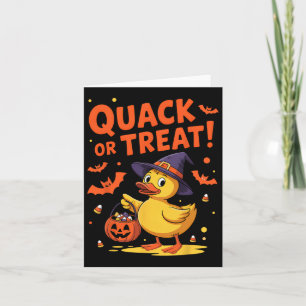 Quack eller Treat Rollig Gummi Anka Halloween Kort