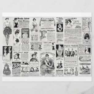 Quack Medicine Ads Victorian Background Papper