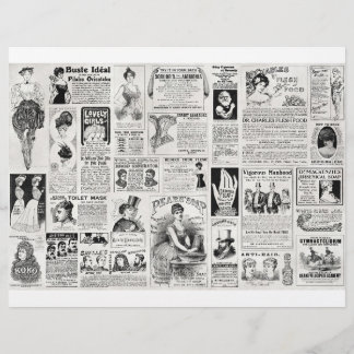 Quack Medicine Ads Victorian Background Papper