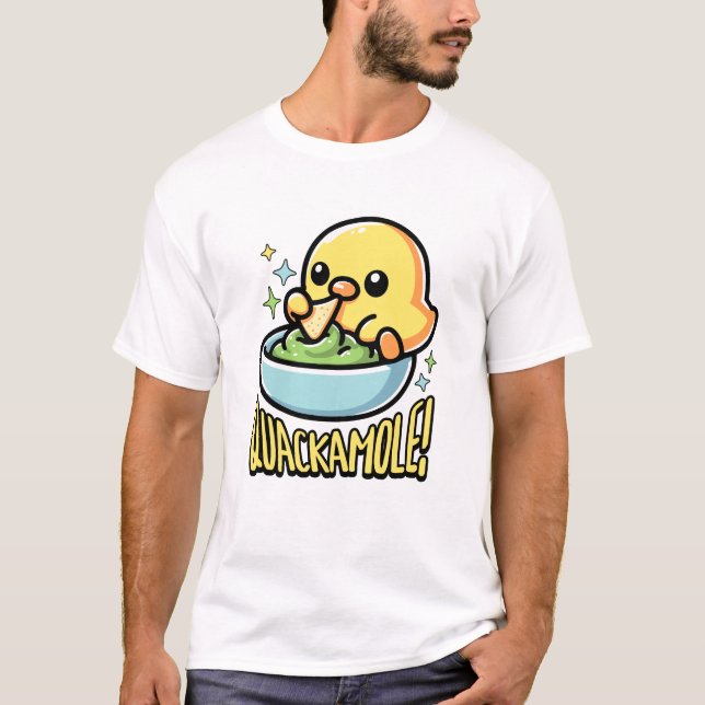 Quackamole! Cute Guacamole Anka Pun T Shirt (Framsida)