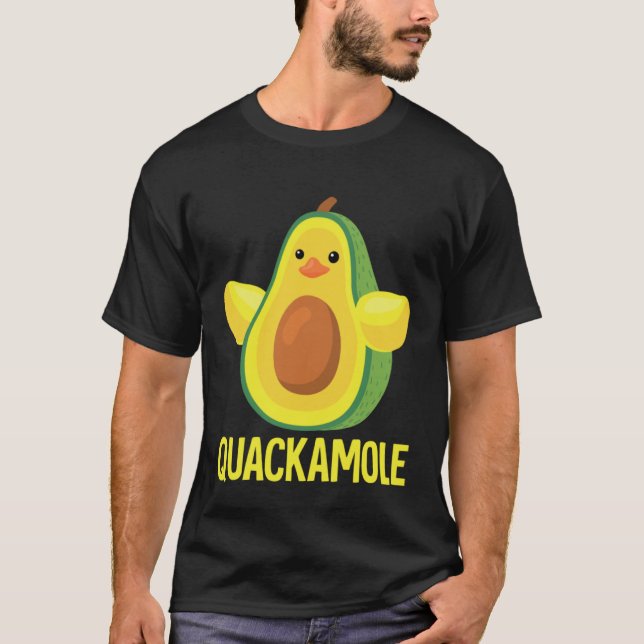 Quackamole I Quack Duck chick goose Avocado T Shirt (Framsida)