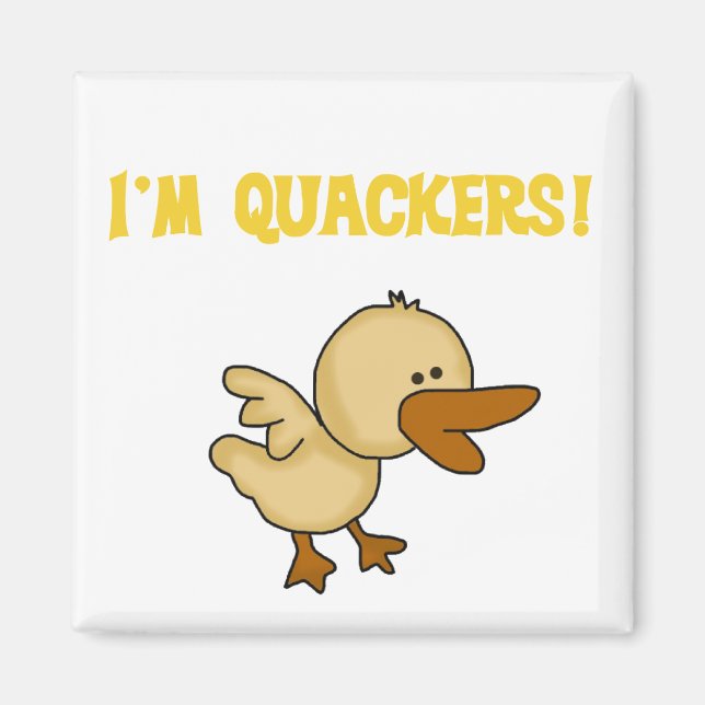 Quackers Anka Tshirts och presenter Magnet (Framsidan)