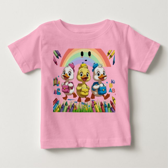 "Quacking into Kindergarten!" – Cute Duck Back-to- T Shirt (Framsida)
