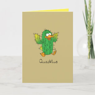 Quacktus - Anka Cactus Pun-gratulationskort Kort