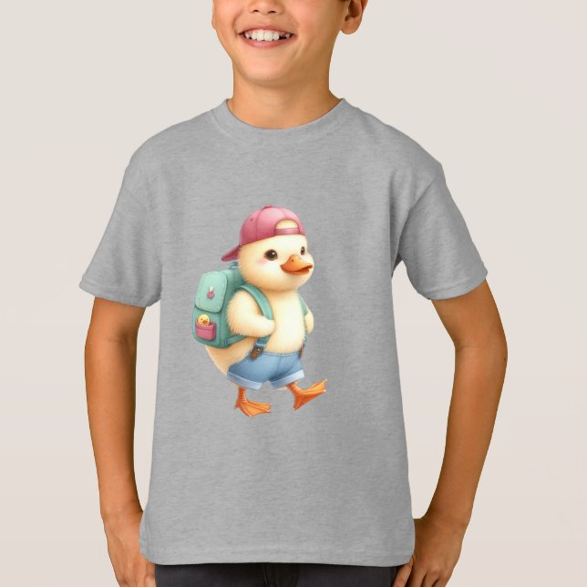 Quacky Back to school Boy's T-Shirt (Framsida)