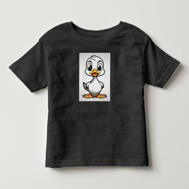 Quacky Cutie: Färgsida för Anka T Shirt (Framsida)