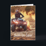 Quad ATV Off-Road Fordon Birthday Son-in-law Kort<br><div class="desc">Quad ATV Off-Road Fordon Birthday för din svärson</div>
