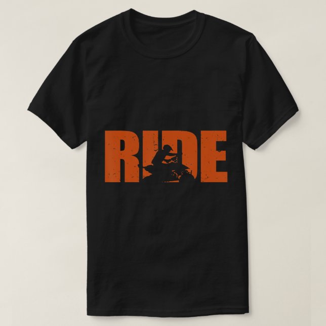 Quad Bike Funny Quad Biker RIDE Four Wheeler Quad T Shirt (Design framsida)