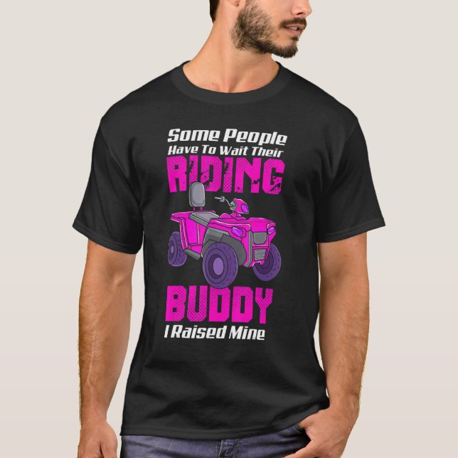 Quad Bike off Roading Atv Riding Buddy Four Wheele T Shirt (Framsida)