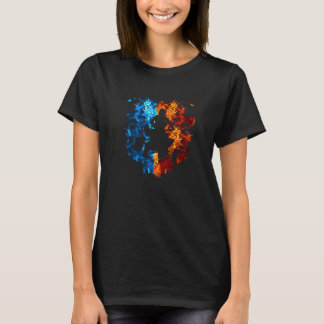 Quad Bike Red Blue Fire Quad Bike Rider T Shirt