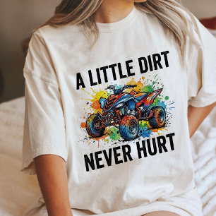Quad Bike Vattenfärgssprutdesign T Shirt