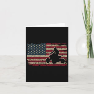 Quad Biker America Flagga Gift I Atv Fyra Wheeler  Kort