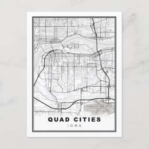 Quad Cities Karta Vykort