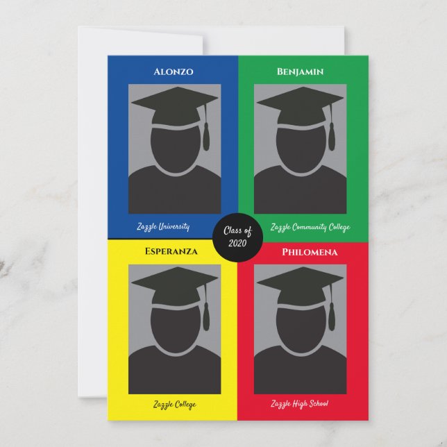 Quad Grad-meddelande med foton (Framsida)