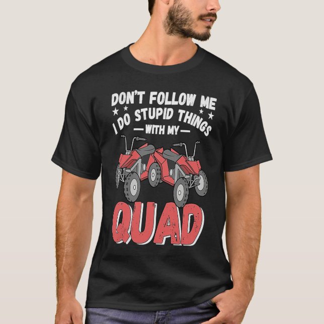 Quad mud motorcross adrenaline ride t shirt (Framsida)