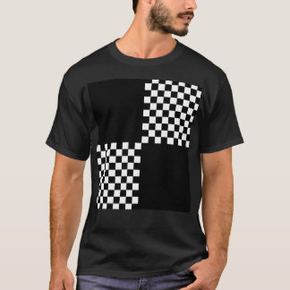 Quad Ska White Checked Mönster T Shirt